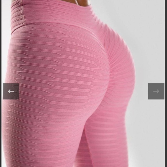 Tahira by KB booty scrunch pink leggings - Picture 2 of 4